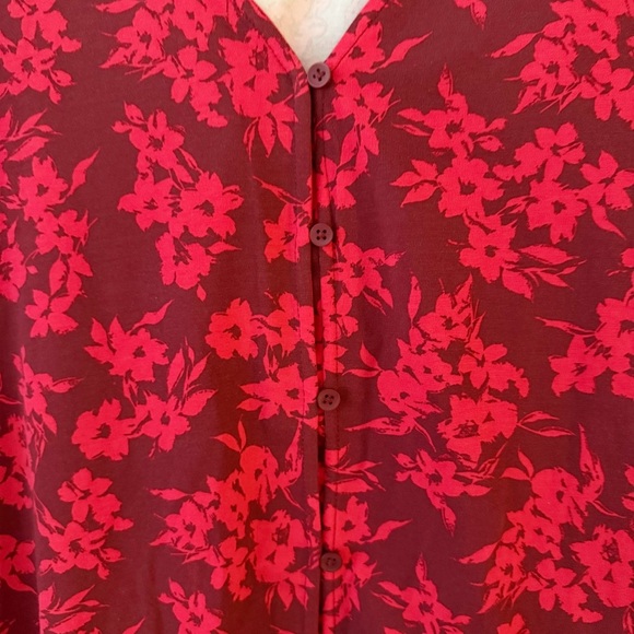 Lands' End Women's 3/4 Sleeve Lightweight Jersey Button Front Top Size 2X NWT - Picture 4 of 11